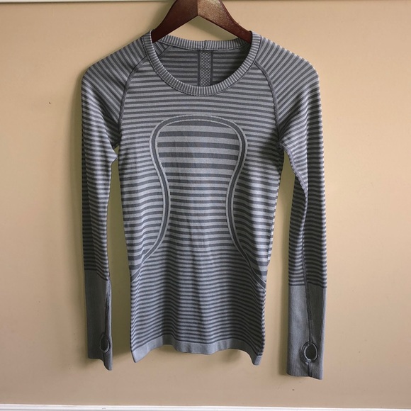 lululemon athletica Tops - Lululemon Run Swiftly Grey Long Sleeve Top